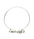 Pulseira de quartzo bruto com banho de prata -B29-