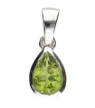Pendentif en argent 925 avec péridot facetté