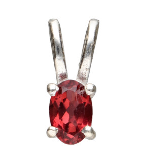 Pendentif grenat à facettes en argent 925