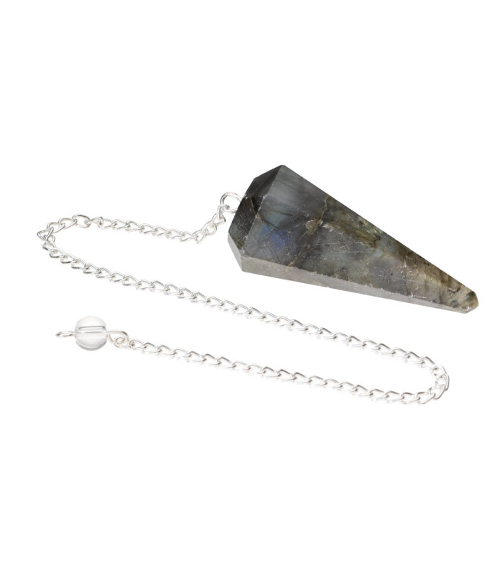 Pendule à facettes en labradorite (75)