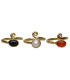 925 Sterling Silver and Gold Plated Ring with Alloyed Minerals