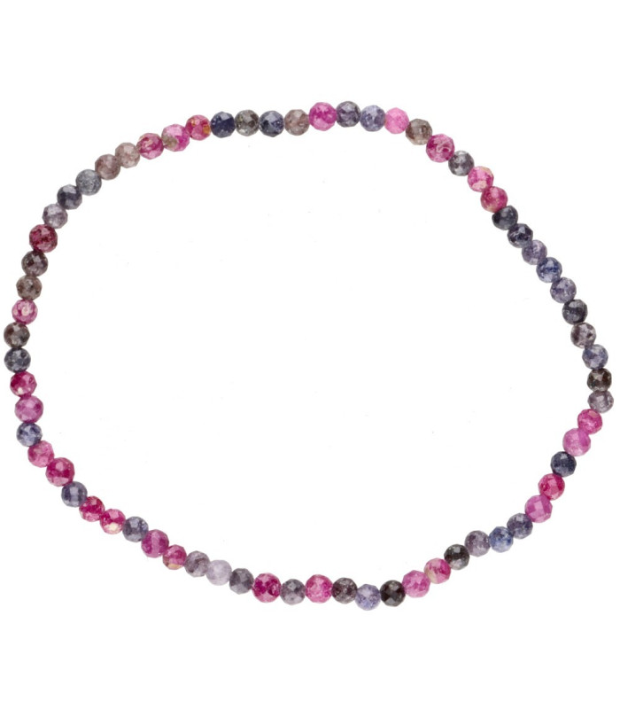 Multicolor Faceted Sapphire Bracelet 3mm | Natural and Elegant Jewelry