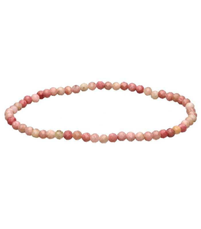 Bracciale Rodonite 3mm Facettato: Eleganza e Energia Naturale