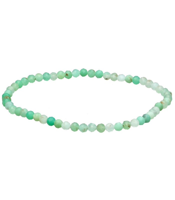Bracciale in Crisoprasio Faccettato 3mm | Gioielleria Naturale ed Elegante