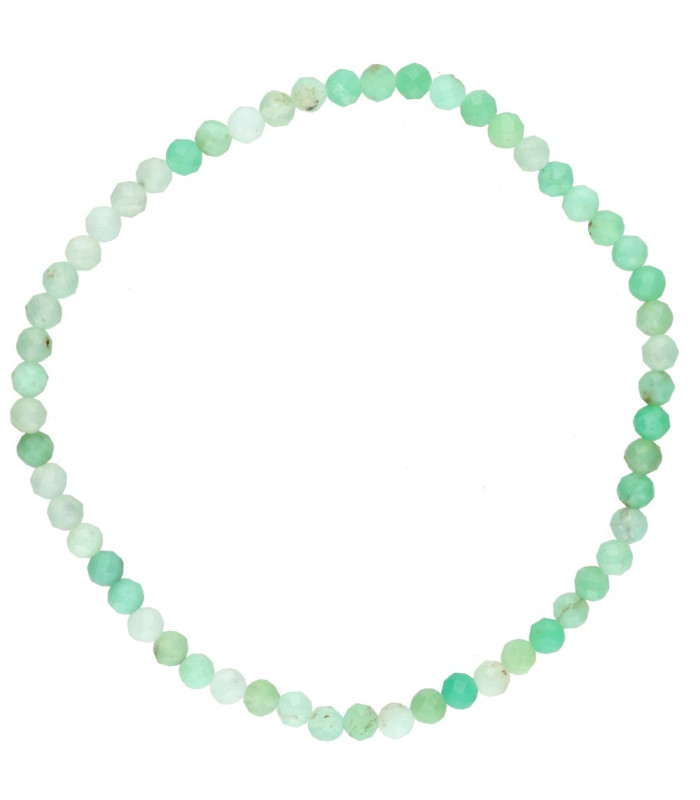 Bracelet de chrysoprase à facettes 3mm | Bijoux naturels et élégants