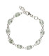 Pulseira de ametista verde em prata de lei 925