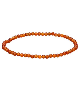 Bracelet de cornaline 3 mm : énergie et style au poignet