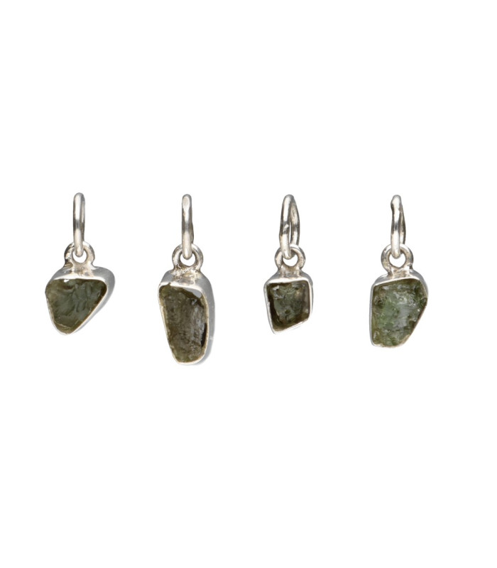 Pendente in Moldavite in Argento Sterling 925 (0,5 - 0,9gr)
