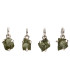 Pendentif Moldavite en Argent 925 (0.5 - 0.9gr)