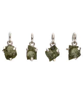 Moldavite Pendant in 925 Sterling Silver (0.5 - 0.9gr)