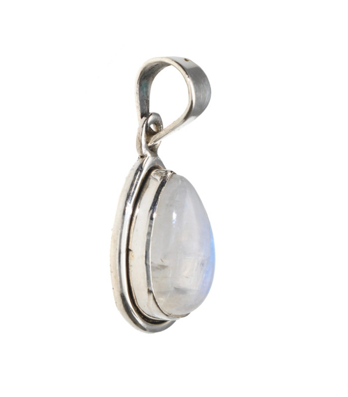 Medium Moonstone Drop Pendant in 925 Sterling Silver