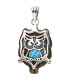 Labradorite Owl Pendant in Sterling Silver 925