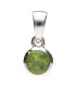 Ciondolo in Peridoto sfaccettato a cerchio in Argento Sterling 925