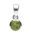 Ciondolo in Peridoto sfaccettato a cerchio in Argento Sterling 925