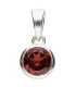 Pendentif en argent 925 grenat ovale facetté