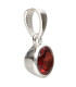 Faceted Oval Garnet Pendant in 925 Sterling Silver