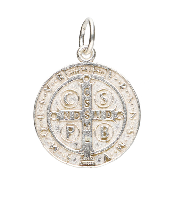 Médaille de Saint Benoît en argent 925