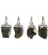 Pendente Bisel di Moldavite in Argento Sterling 925 (2 - 2.9gr)