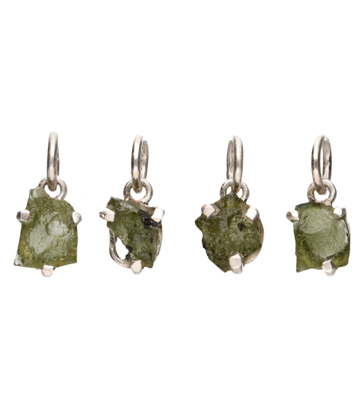 Moldavite Bezel Pendant in 925 Sterling Silver (1 - 1.9gr)