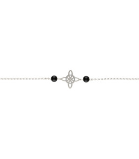 Bracciale Nodo di Strega con Onice in Argento Sterling 925 -A