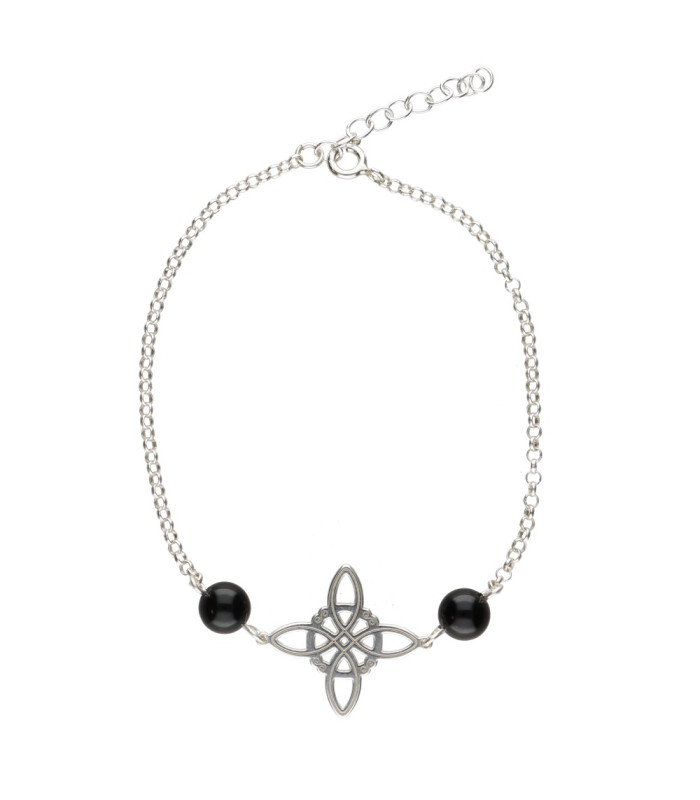 Bracciale Nodo di Strega con Onice in Argento Sterling 925 -A