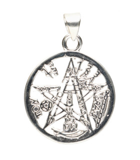 Pingente Tetragramaton antigo em prata de lei 925