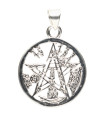 Pendentif Tetragramaton antique en argent sterling 925