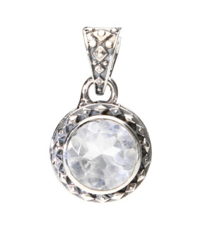 Bohemian Quartz Pendant in Sterling Silver 925