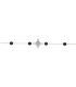 Bracelet nœud de sorcière avec jais en argent 925 -B