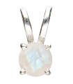 Mini-pendentif cercle en pierre de lune en argent 925