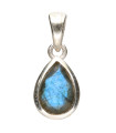 Mini pendentif Labradorite en argent 925