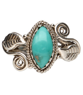 Turquoise Bohemian Ring in 925 Sterling Silver