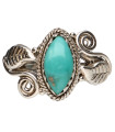 Bague turquoise de Bohème en argent 925