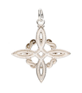 925 Sterling Silver Witch's Knot Pendant