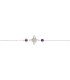 Witch Knot Bracelet with Amethyst in 925 Sterling Silver -A