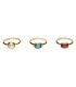 Anello in Minerale Casuale in Argento Sterling 925 e Bagno d'Oro