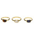 Anello in Minerale Casuale in Argento Sterling 925 e Bagno d'Oro