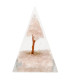 Rose Quartz Orogonite Pyramid in Resin with Tree 4x4cm