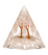Rose Quartz Orogonite Pyramid in Resin with Tree 4x4cm