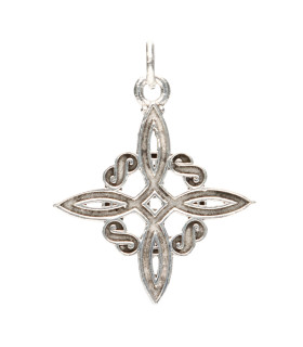 Pendentif nœud de sorcière moyen en argent sterling 925