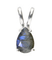 Pendente Cerchio di Labradorite Facettata in Argento Sterling 925