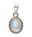 Pendentif Bohème en pierre de lune ovale en argent 925 -A
