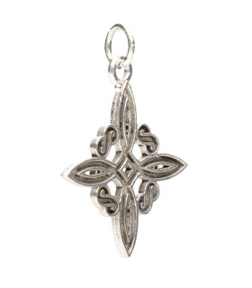 Pendentif nœud de sorcière moyen en argent sterling 925