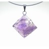 Pyramid Pendant with Amethyst Staples
