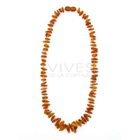 Collar Chips de Ambar Oscuro 42cm