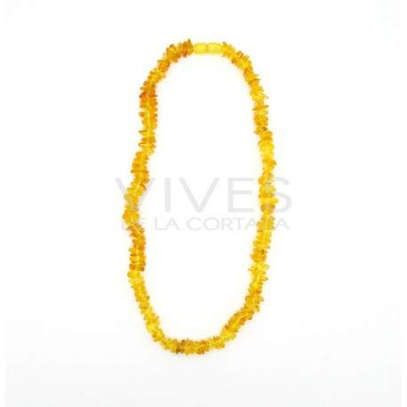 Collar Chips de Ambar Claro 42cm