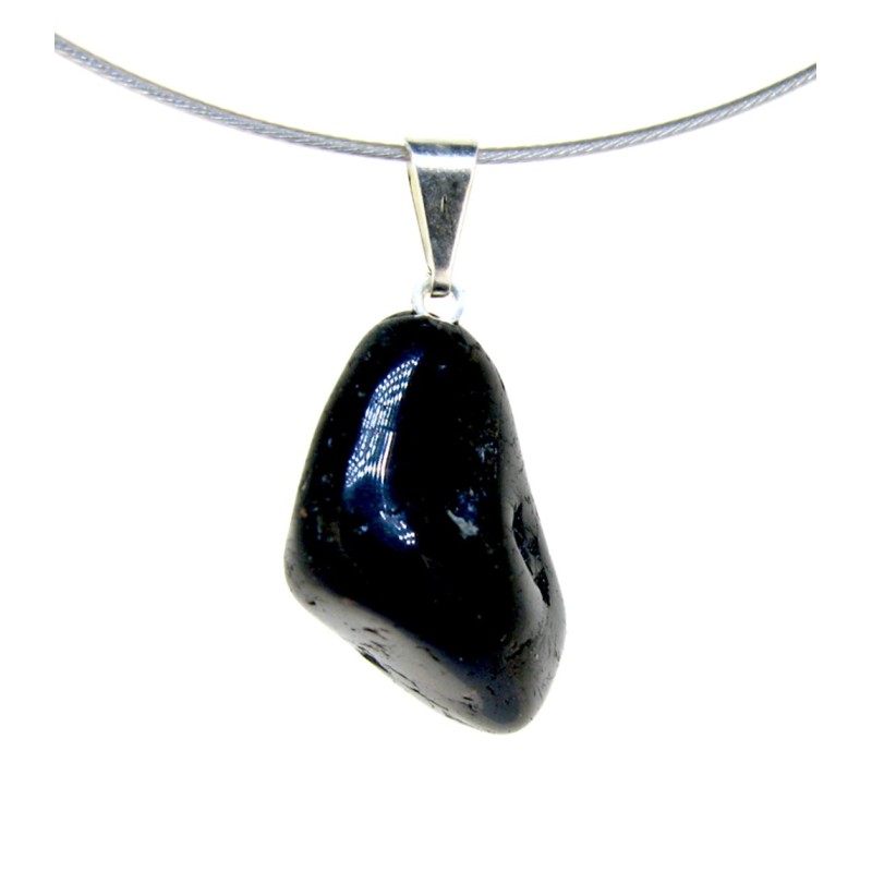 Colgante Rodado de Turmalina Negra