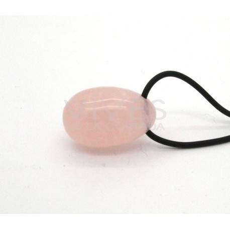 Egg Small of Quartz Pink with Hole