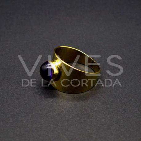 Anillo de Bronce con Amatista -16-