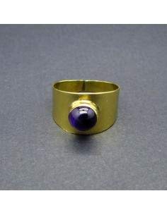 Anillo de Bronce con Amatista -16-
